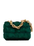 Bottega Veneta Pre-Owned 2012-2025 Suede Intrecciato Padded Chain Cassette satchel - Green