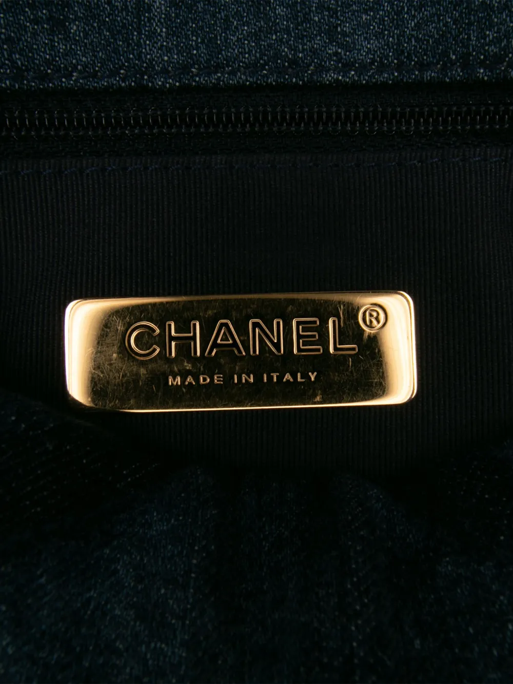 CHANEL Pre-Owned 2021-2025 Large Denim 19 Flap Satchel