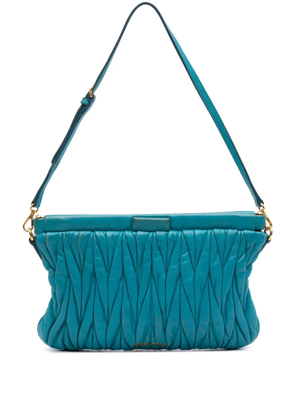 Miu Miu Pre-Owned 2021-2025 Matelasse Lambskin shoulder bag | Blue | Image 1