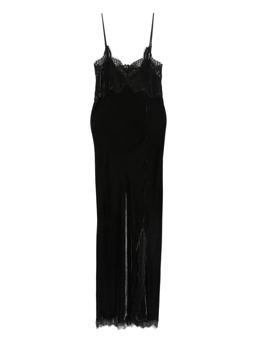 HERSKIND Micke lace-trim slip dress - ブラック HERSKIND Micke lace-trim slip dress - ブラック