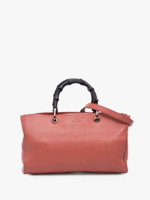 Gucci Pre-Owned 2016-2025 Medium Calfskin Bamboo Shopper satchel