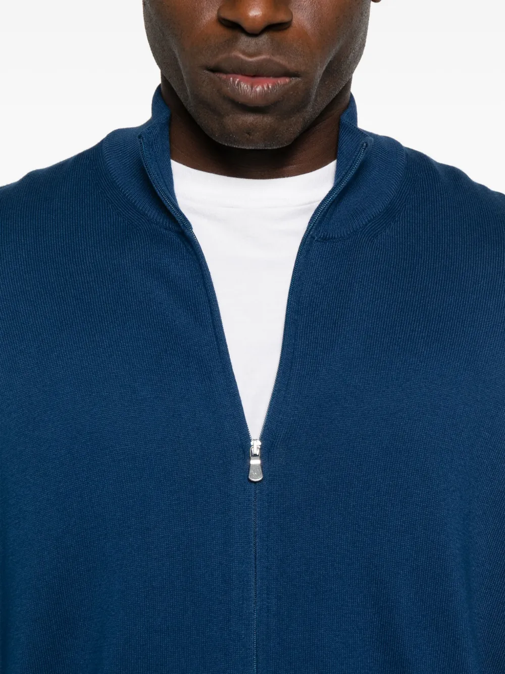 Gran Sasso Zip-up Cardigan In Blue