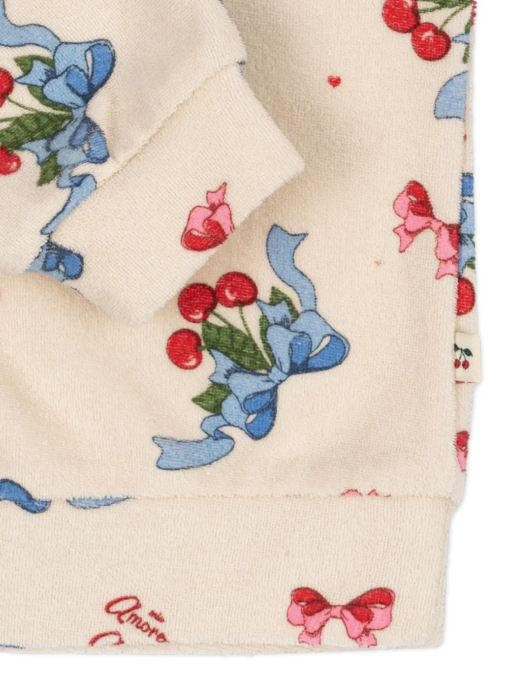 Konges Sløjd Sweater met kersenprint Beige