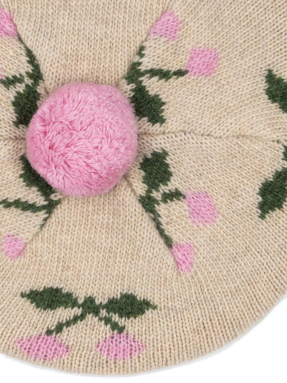 Konges Sløjd Muts met bloemenprint Beige