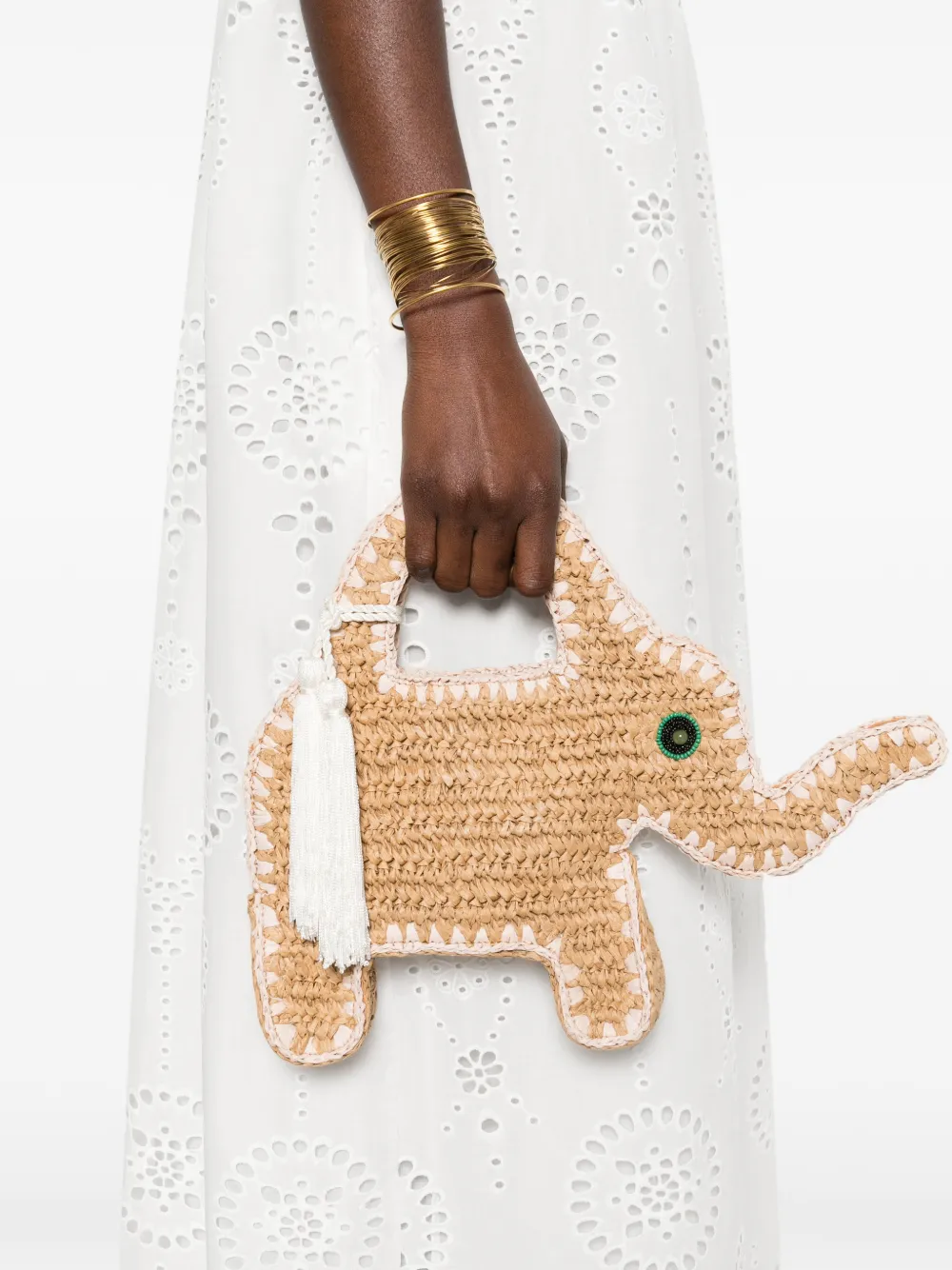 Simon Miller Shopper met olifantpatroon - Beige