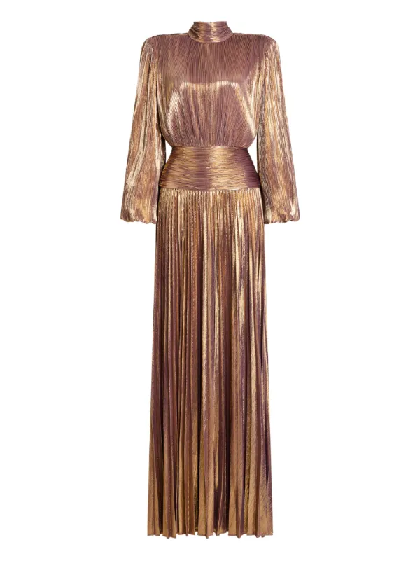 slim fit dress slacks Retrofête Women's Aura Dress - Gold