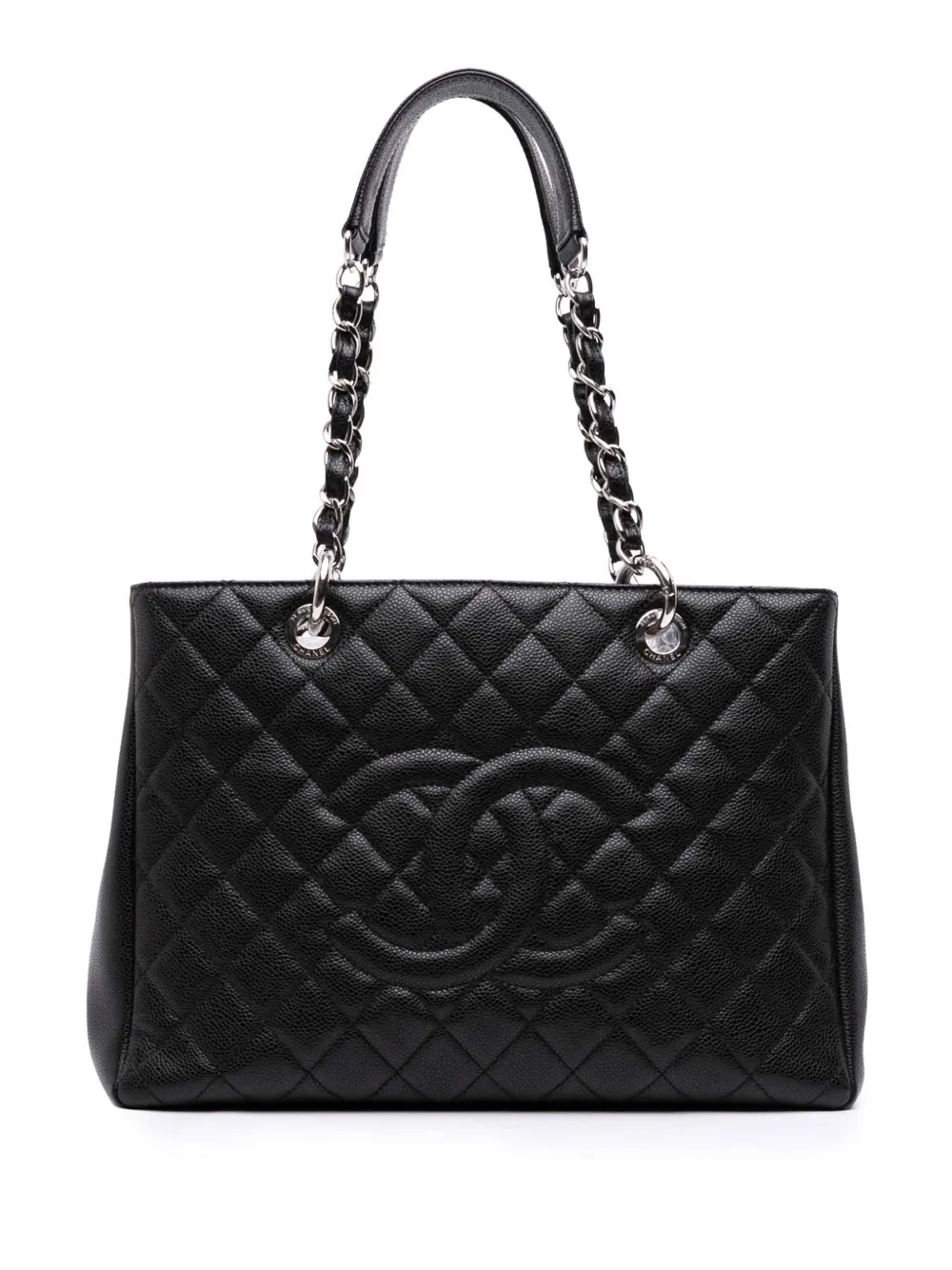 CHANEL Pre-Owned 2014 キャビア グランド ショッピング トートバッグ - ブラック CHANEL Pre-Owned 2014 キャビア グランド ショッピング トートバッグ - ブラック