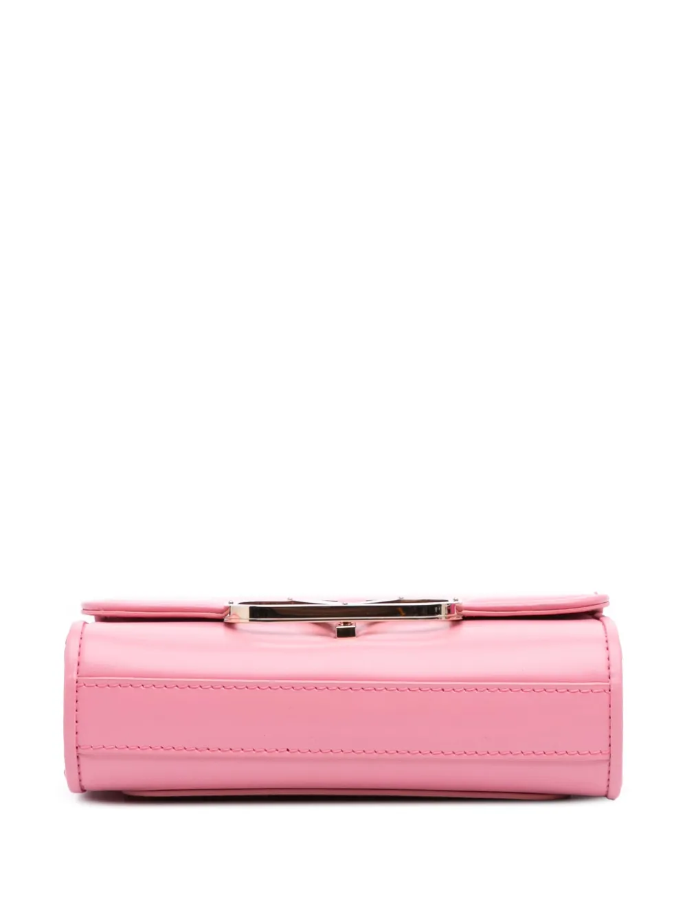 Pre-owned Valentino Garavani 2018-2025 Small Leather Vlogo Type Crossbody Bag In Pink