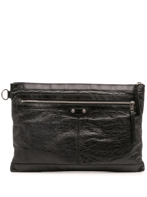Balenciaga Pre-Owned 2015 Lambskin Motocross Classic Clip L clutch bag