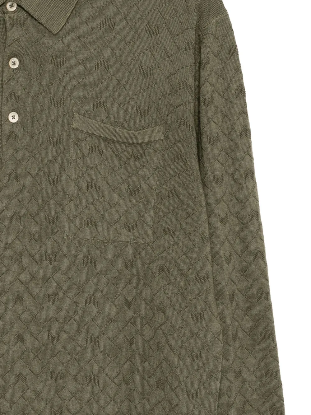 Boglioli Wool Polo Shirt In Green