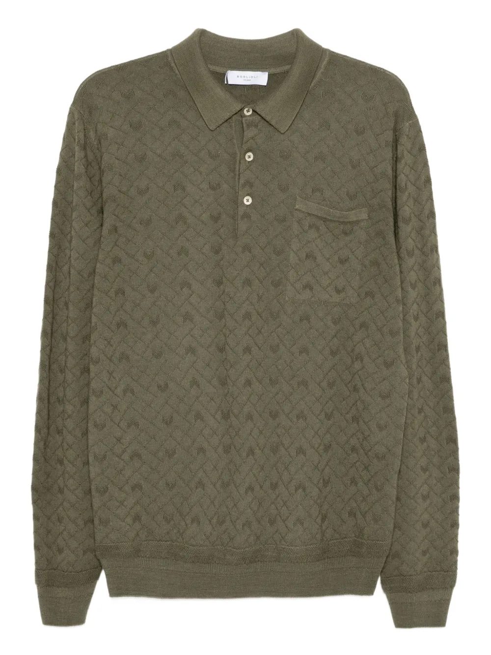 Boglioli Wool Polo Shirt In Green