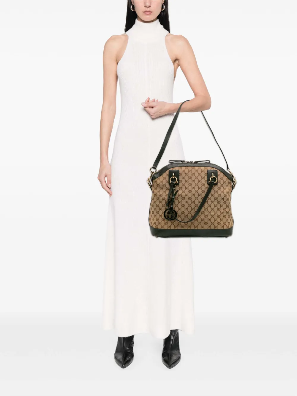 Gucci Pre-Owned 2016-2025 Large GG Canvas Charm Dome satchel | Pre-Owned | Image 2