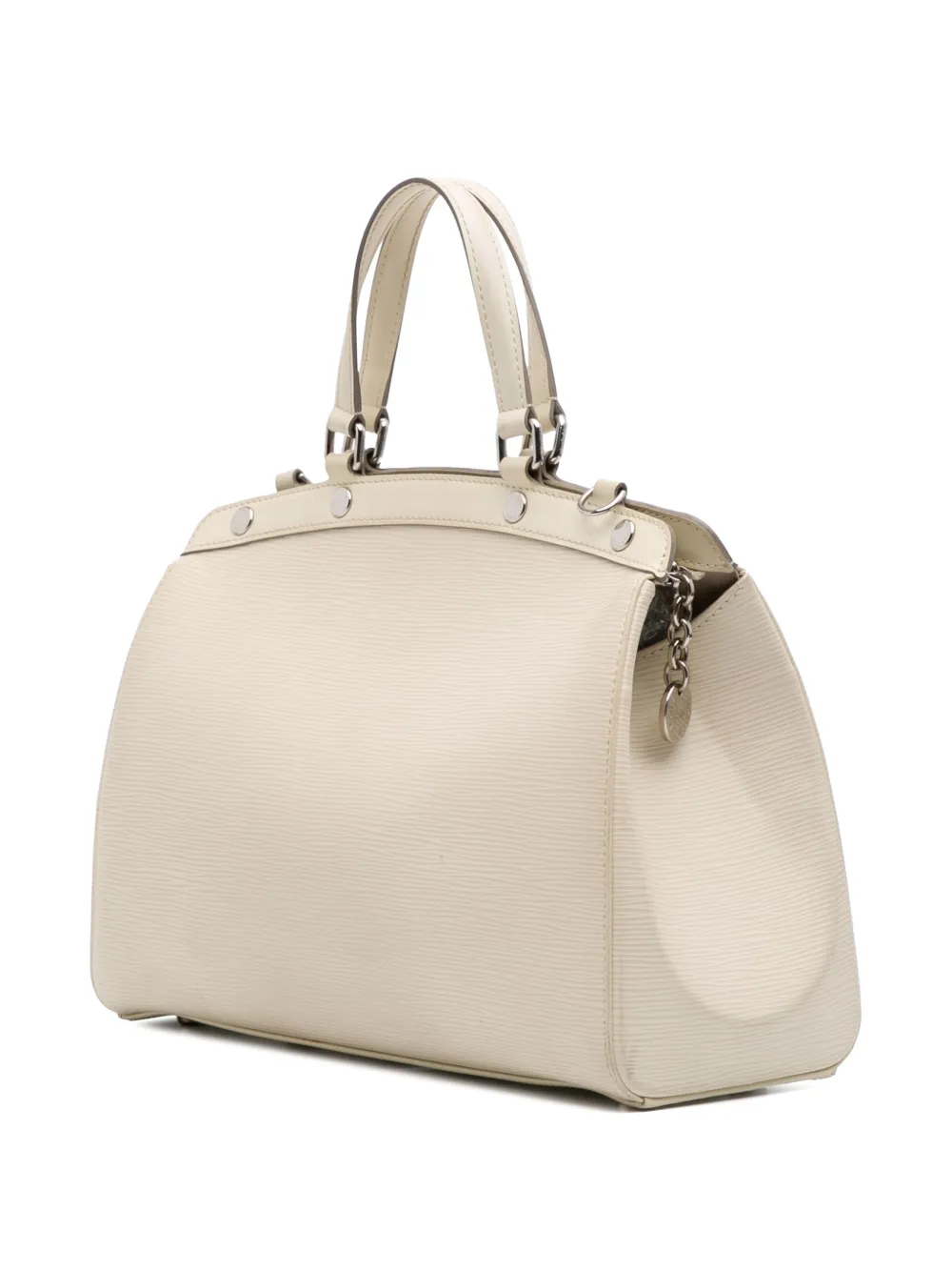 Pre-owned Louis Vuitton 2013 Epi Brea Mm Satchel In White
