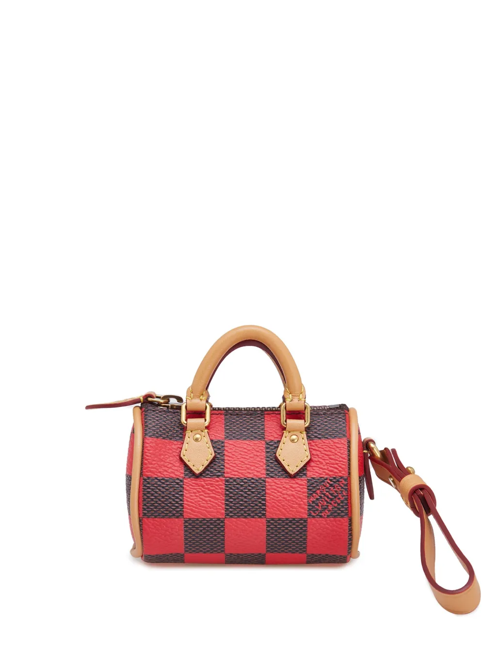 Louis Vuitton Pre-Owned 2023 ダミエ ポップ ミニ スピーディ バッグチャーム キーチェーン - レッド Louis Vuitton Pre-Owned 2023 ダミエ ポップ ミニ スピーディ バッグチャーム キーチェーン - レッド