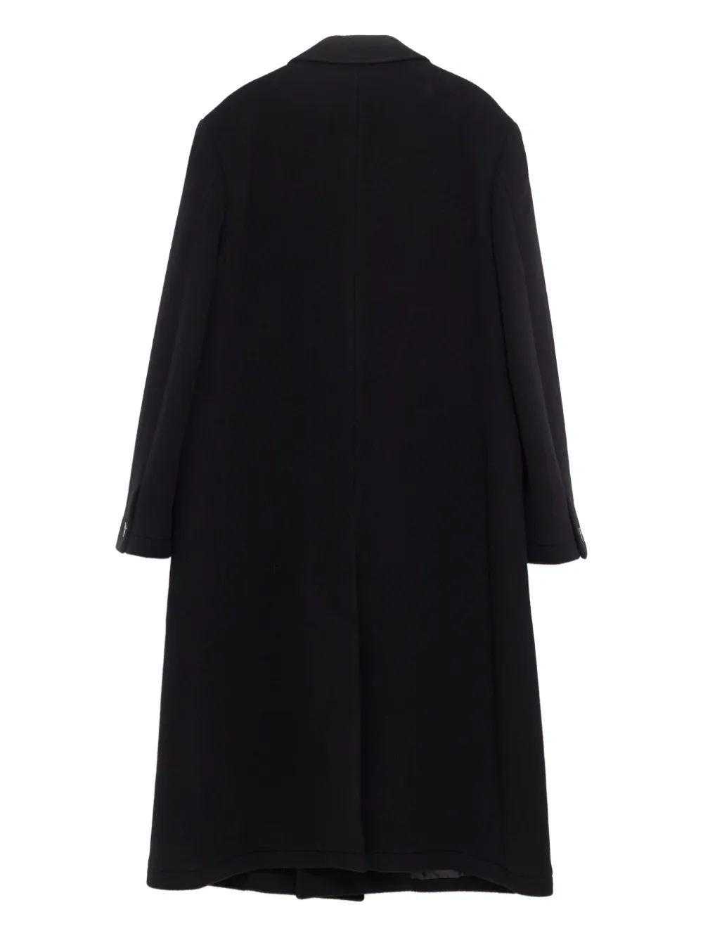 Mfpen Conference Double-breasted Coat In Black