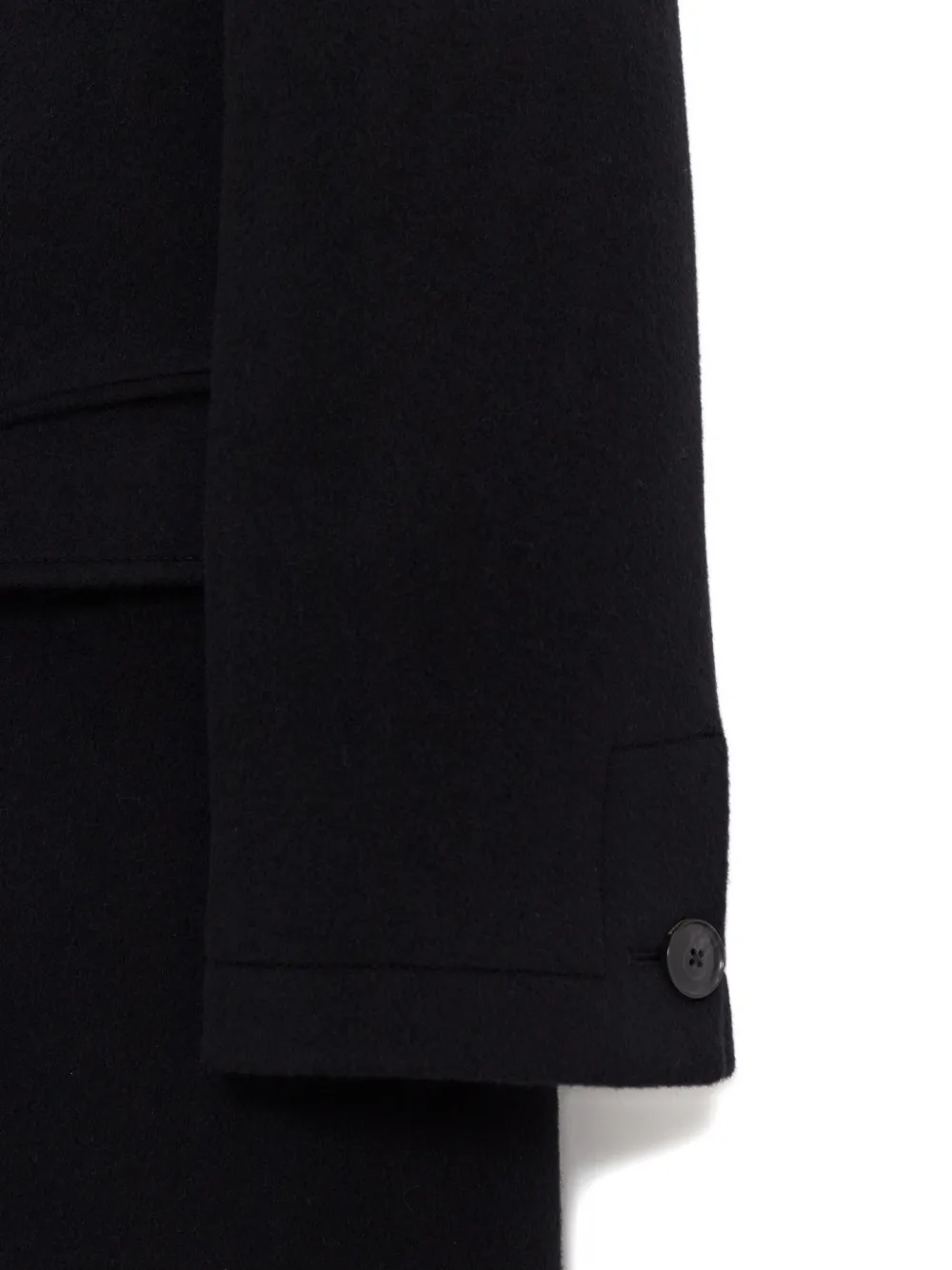 Mfpen Conference Double-breasted Coat In Black