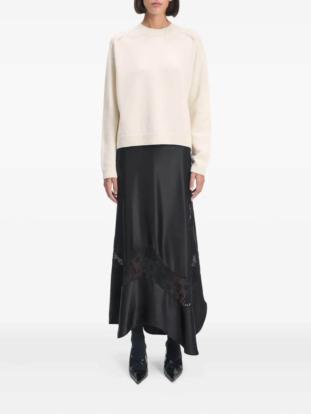 BITE Studios lace-insert silk skirt | Asymmetric & Draped Skirts | Image 2