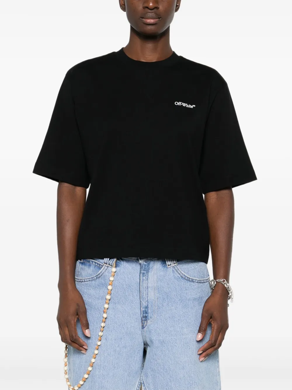 Off-White T-shirt met print Zwart