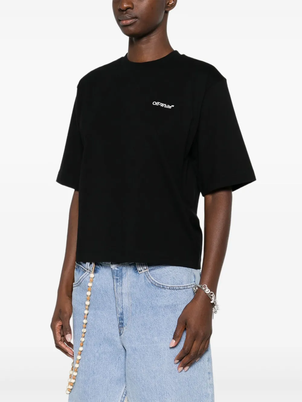 Off-White T-shirt met print Zwart