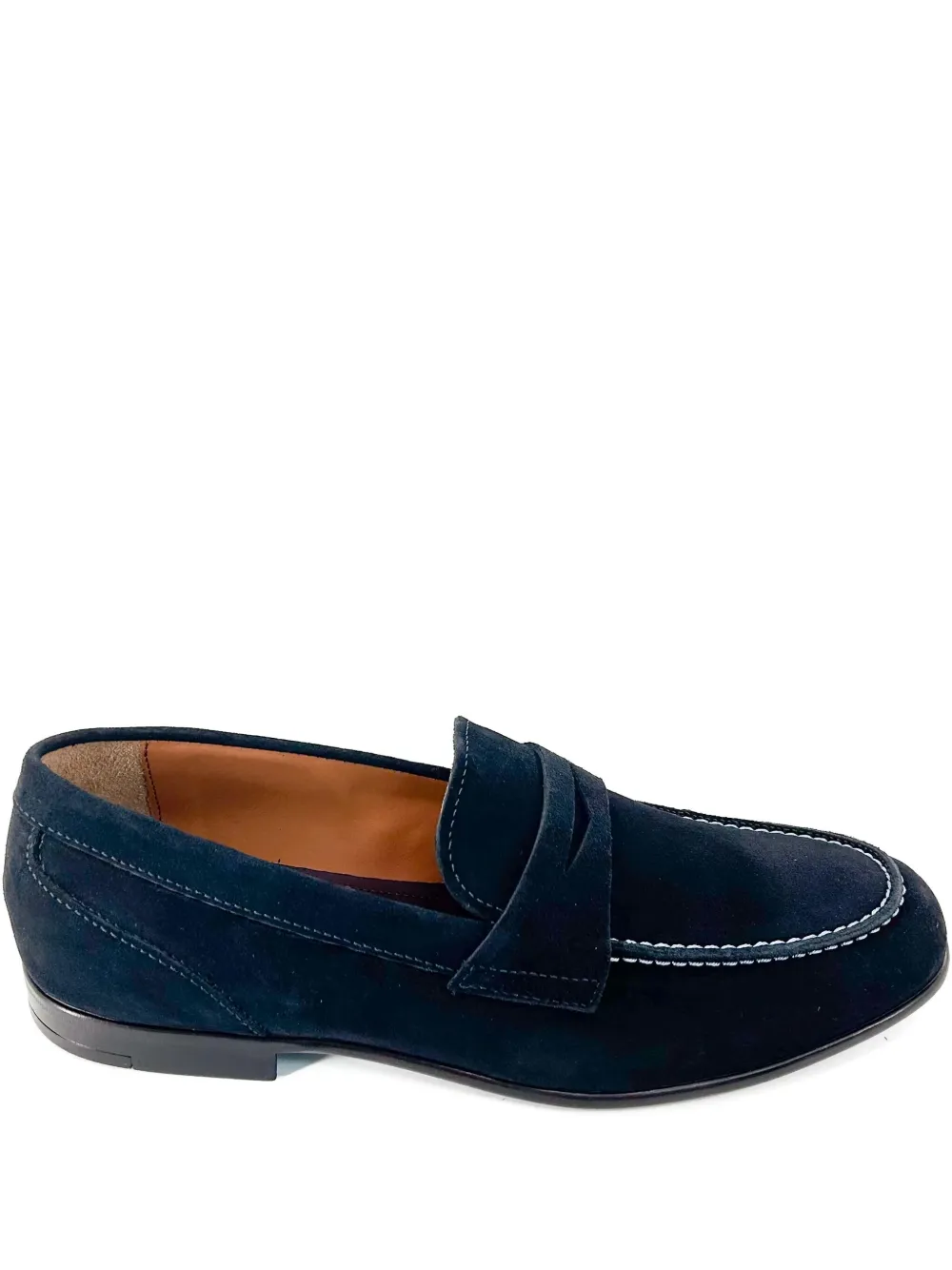 Bruno Magli Silas suede penny loafers | Blue | Image 1