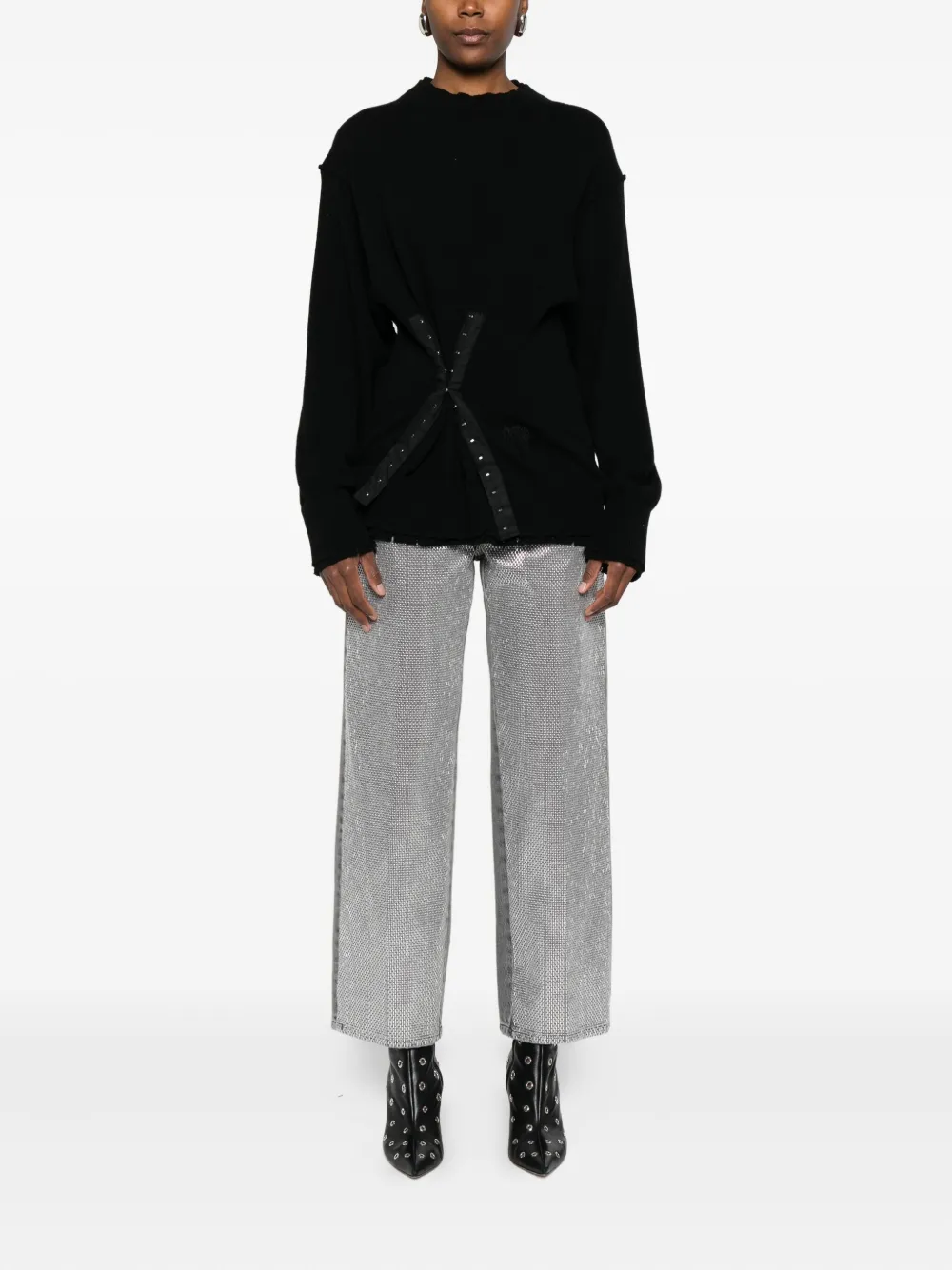 Boboutic ribbon-detail distressed sweatshirt | Sweaters | Image 2