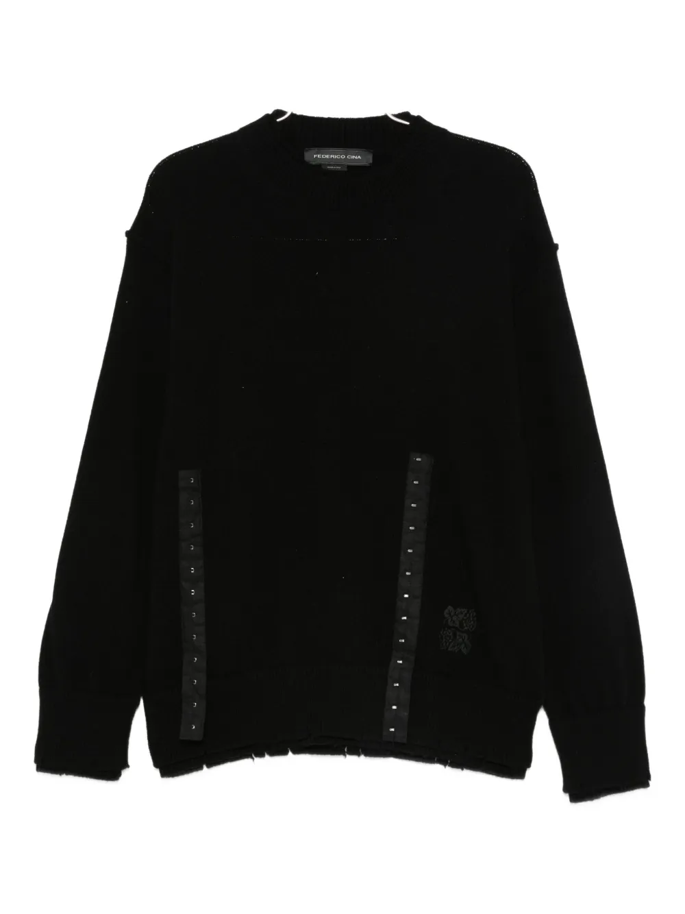 Boboutic ribbon-detail distressed sweatshirt | Black | Image 1