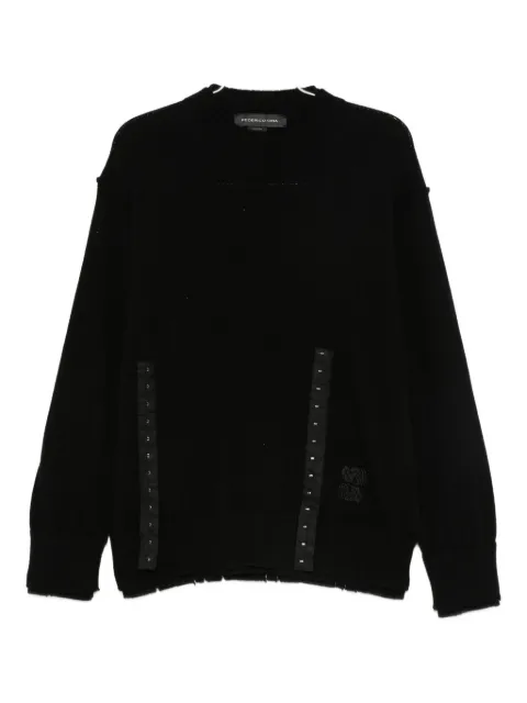 Boboutic ribbon-detail distressed sweatshirt