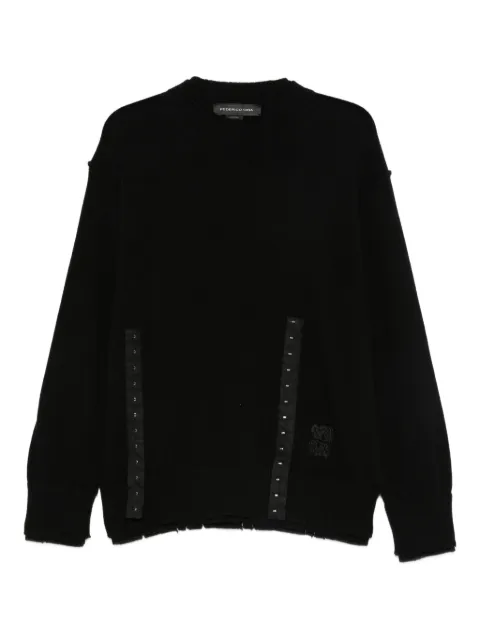 Boboutic sudadera con detalle de listón y efecto envejecido