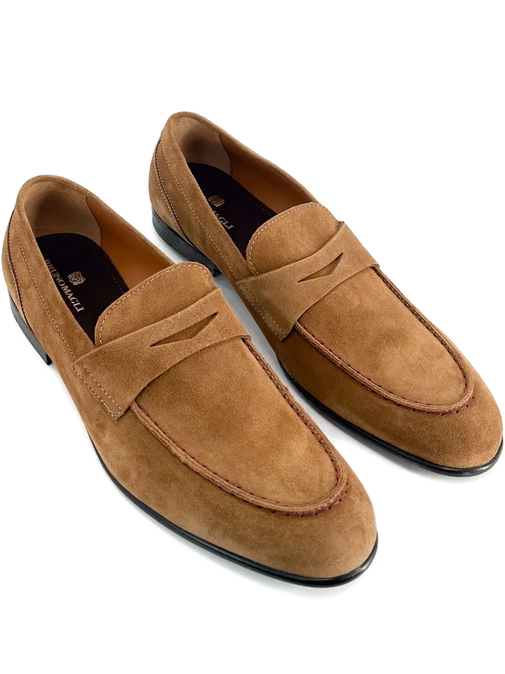 Bruno Magli Silas suede penny loafers | Brown | Image 1