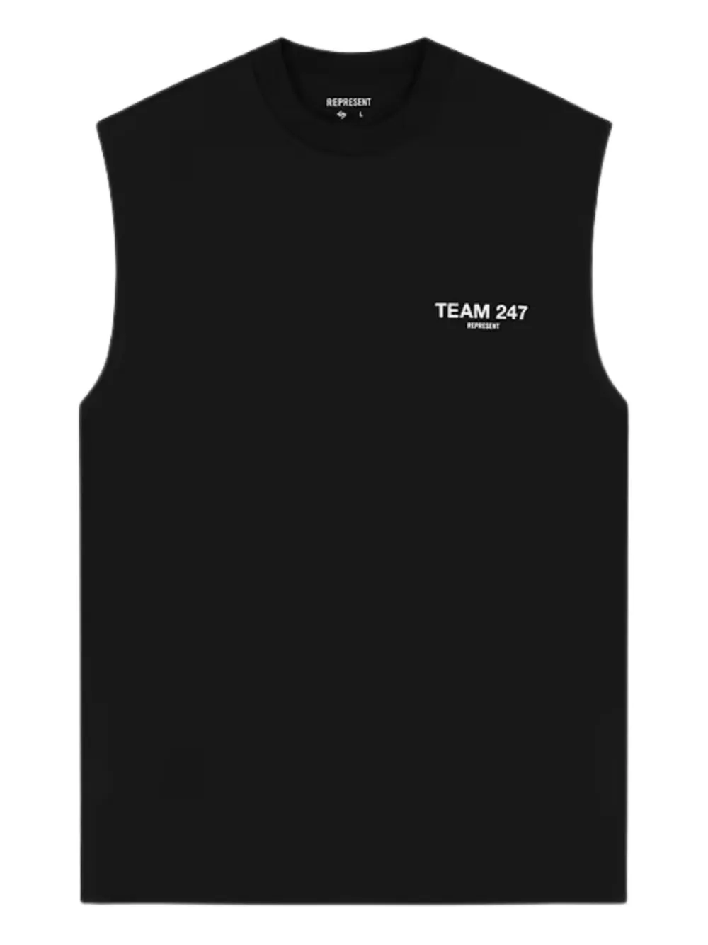 Represent logo-print tank top | Black | Image 1