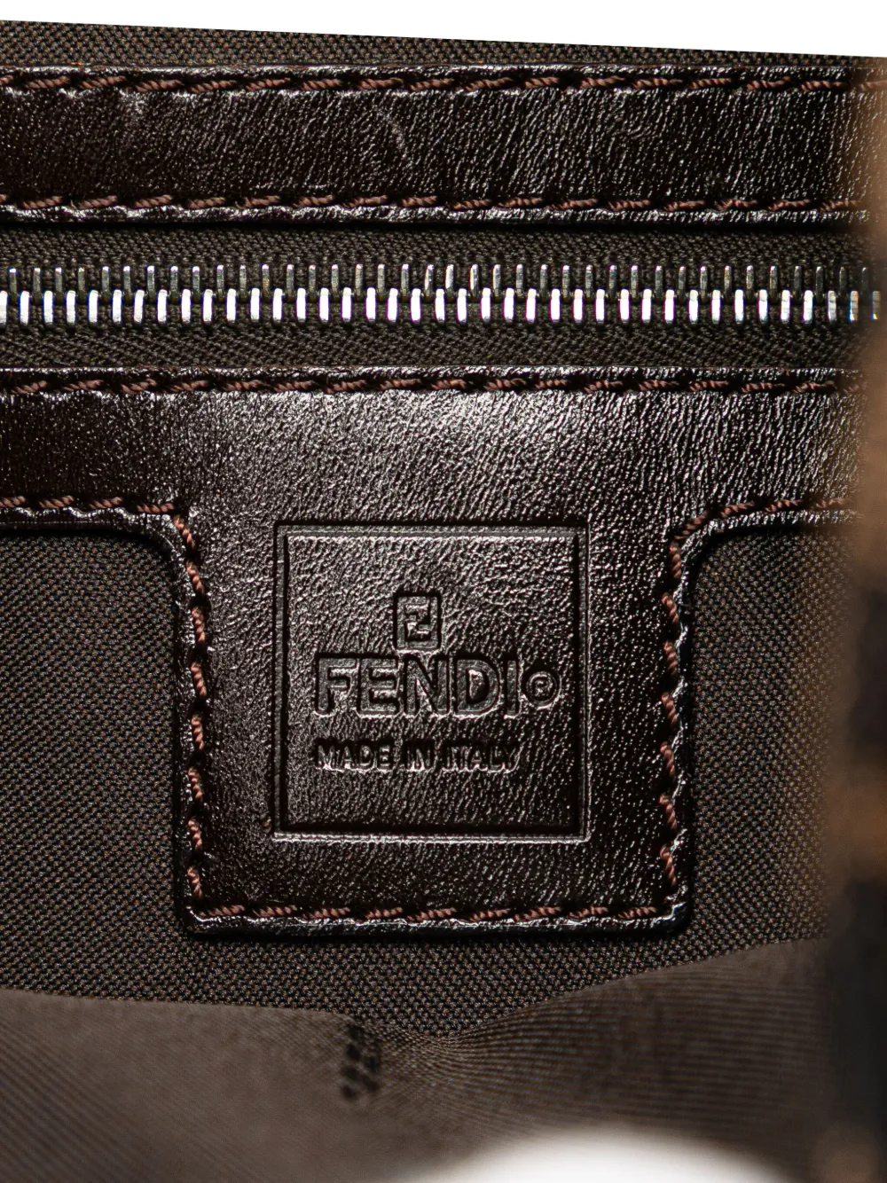 Pre-owned Fendi 20th Century Zucca Canvas Shoulder Bag In Brown