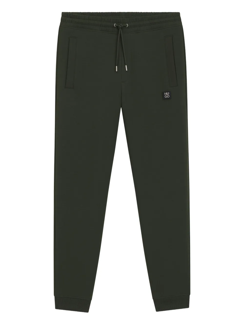 HUGO logo-patch drawstring track pants | Green | Image 1