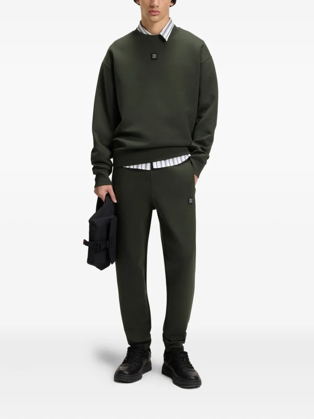 HUGO Trainingsbroek met logopatch - Groen