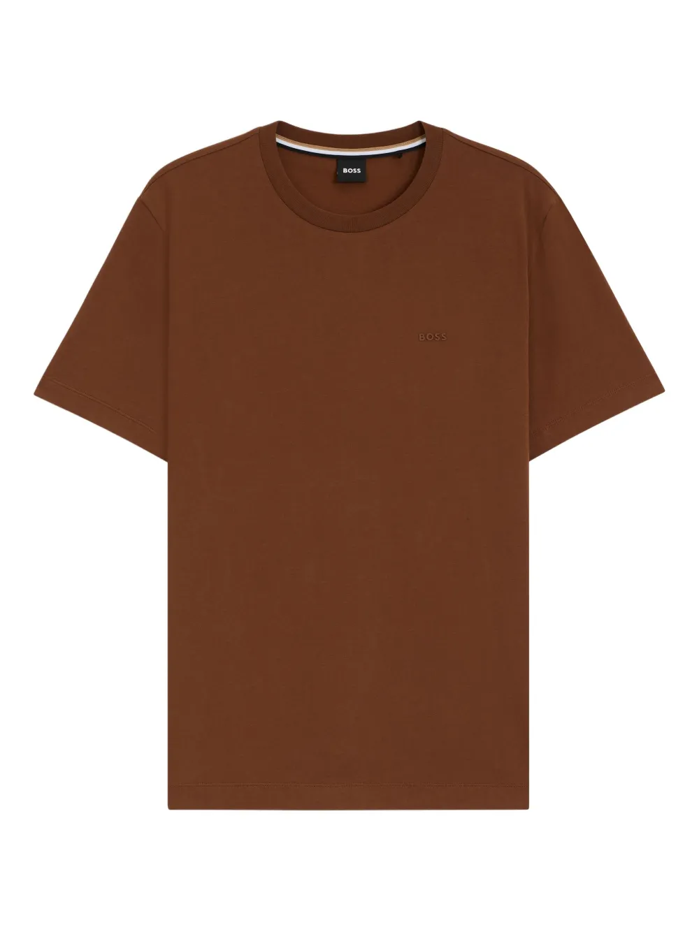 BOSS logo-print crew-neck T-shirt | Brown | Image 1