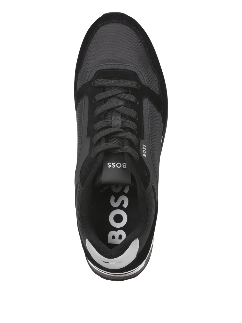 BOSS Parkour sneakers met suède vlak Zwart