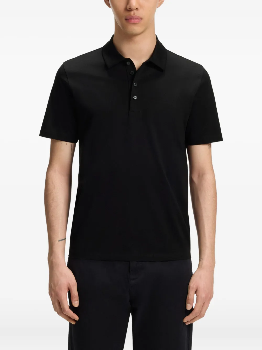 Hugo Boss Poloshirt Mit Kurzen Ärmeln In Black