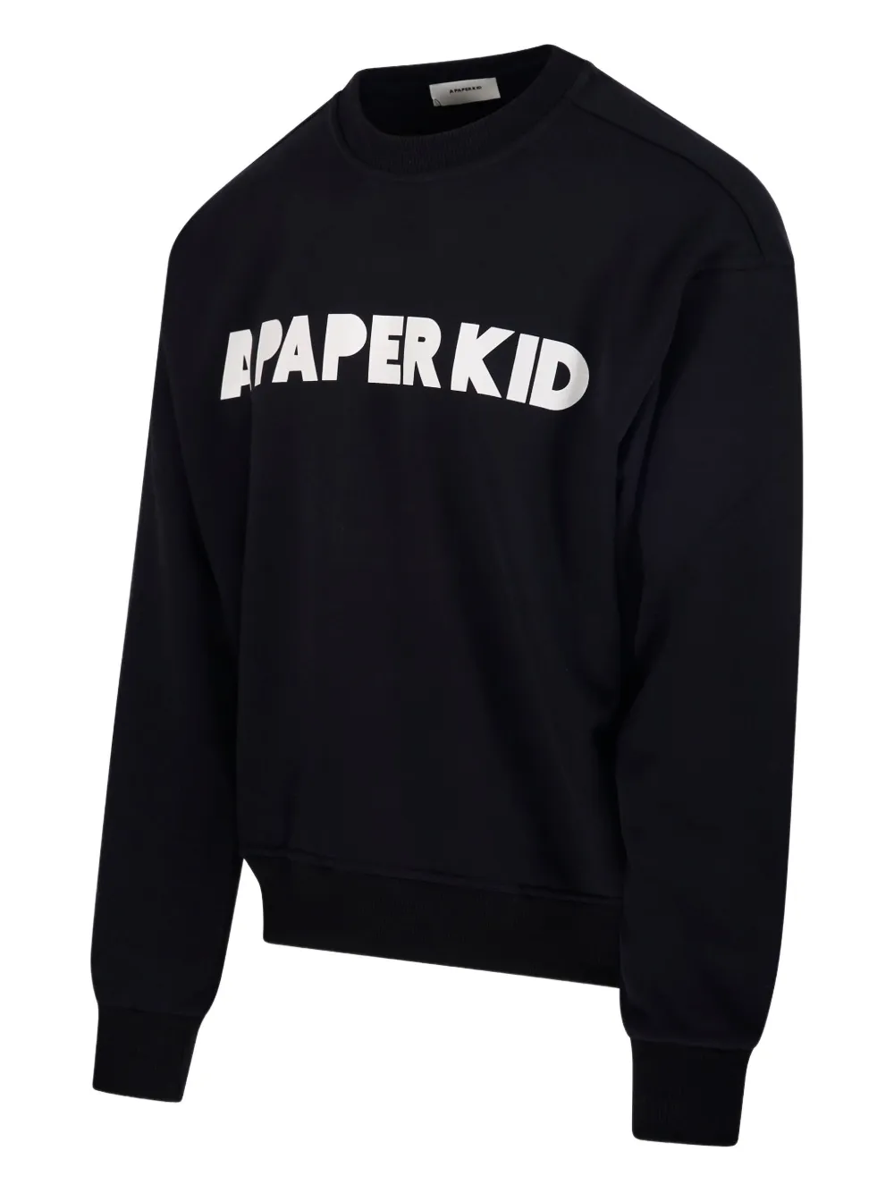 A Paper Kid Crew Neck Sweatshirt With Bold Lettering In Black
