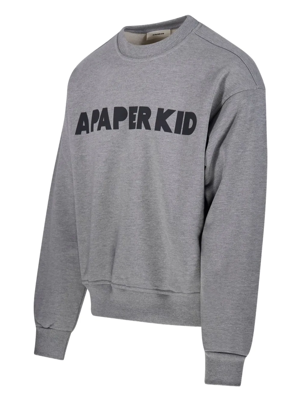 A Paper Kid Printed Crew Neck Long Sleeve Sweatshirt In Blue