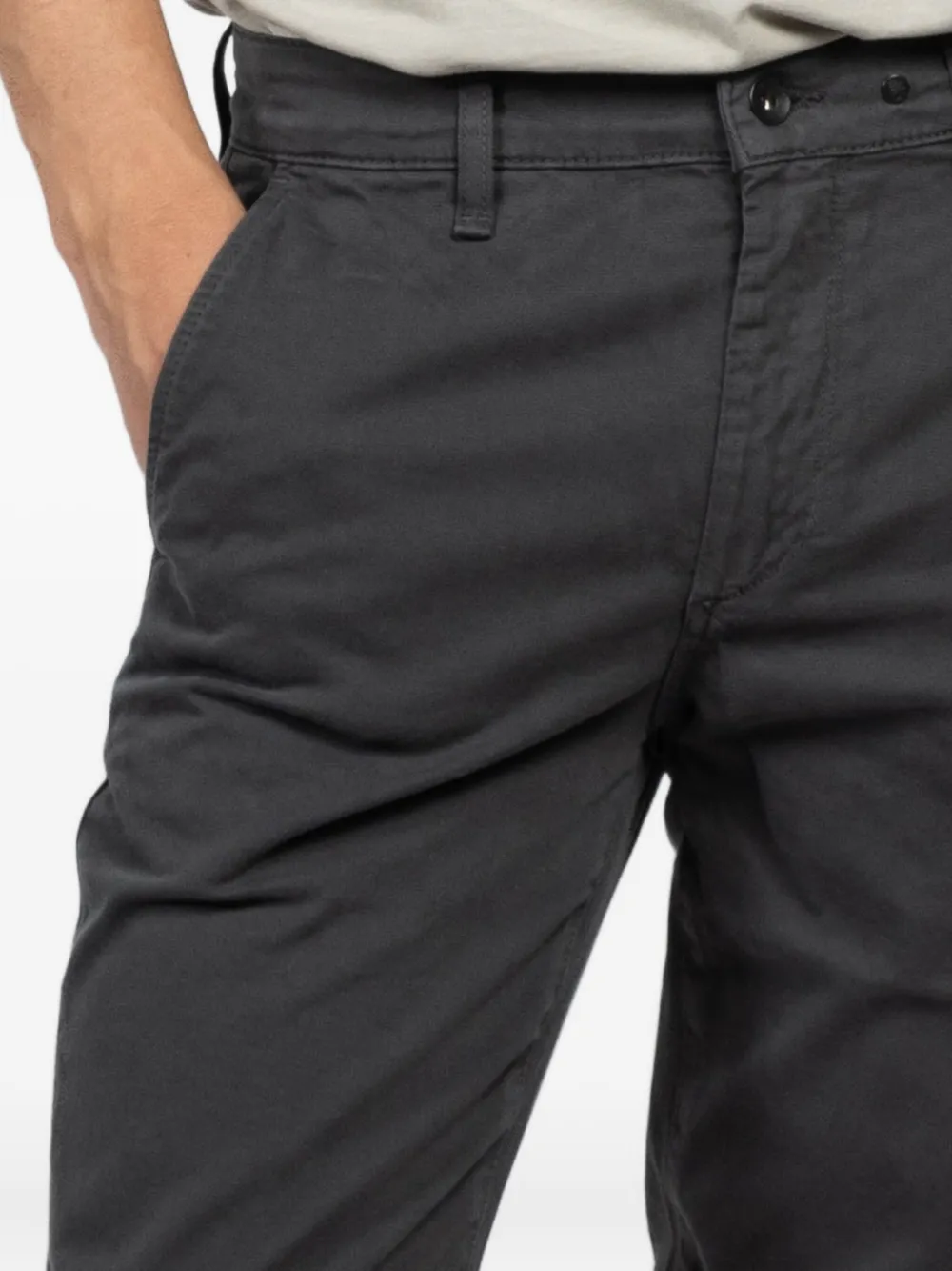 Rag & Bone Buttoned Trousers In Gray