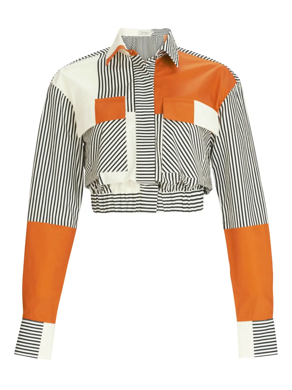 Silvia Tcherassi Soleil cotton cropped shirt | Neutrals | Image 1