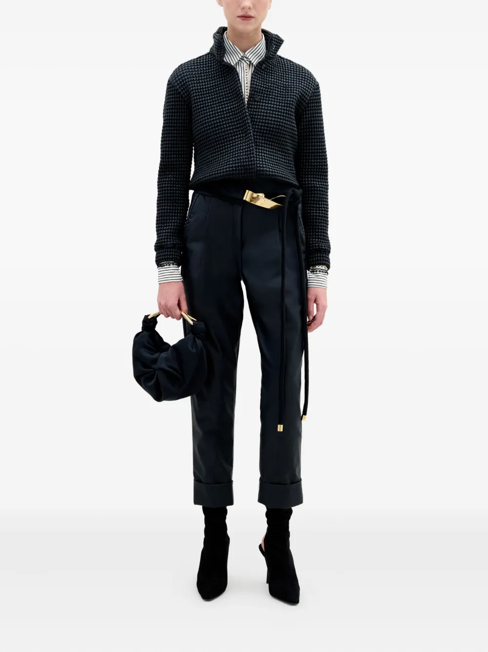 Silvia Tcherassi Moad cuffed-hem trousers - Zwart