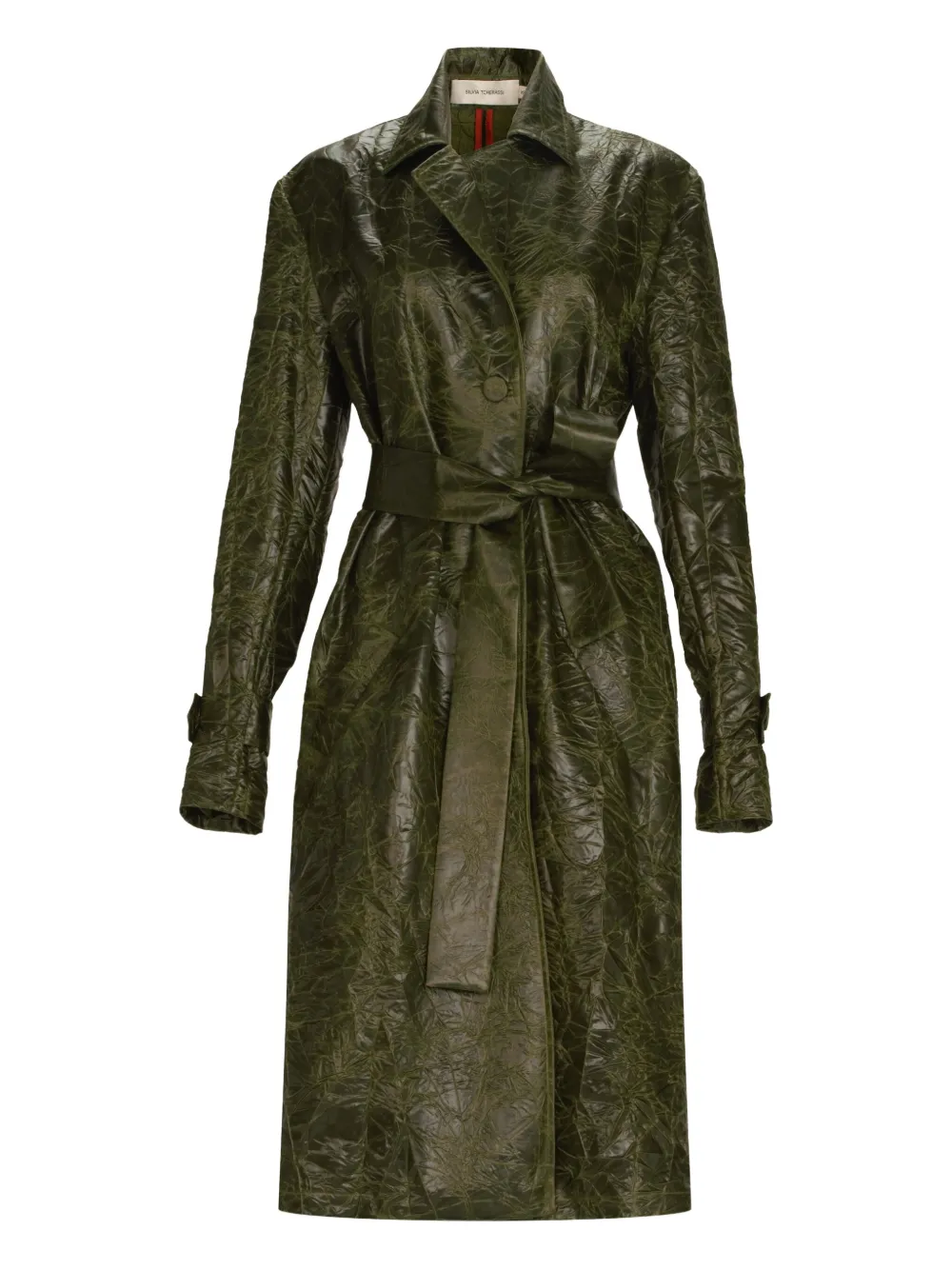 Silvia Tcherassi Nilo belted trench coat | Green | Image 1