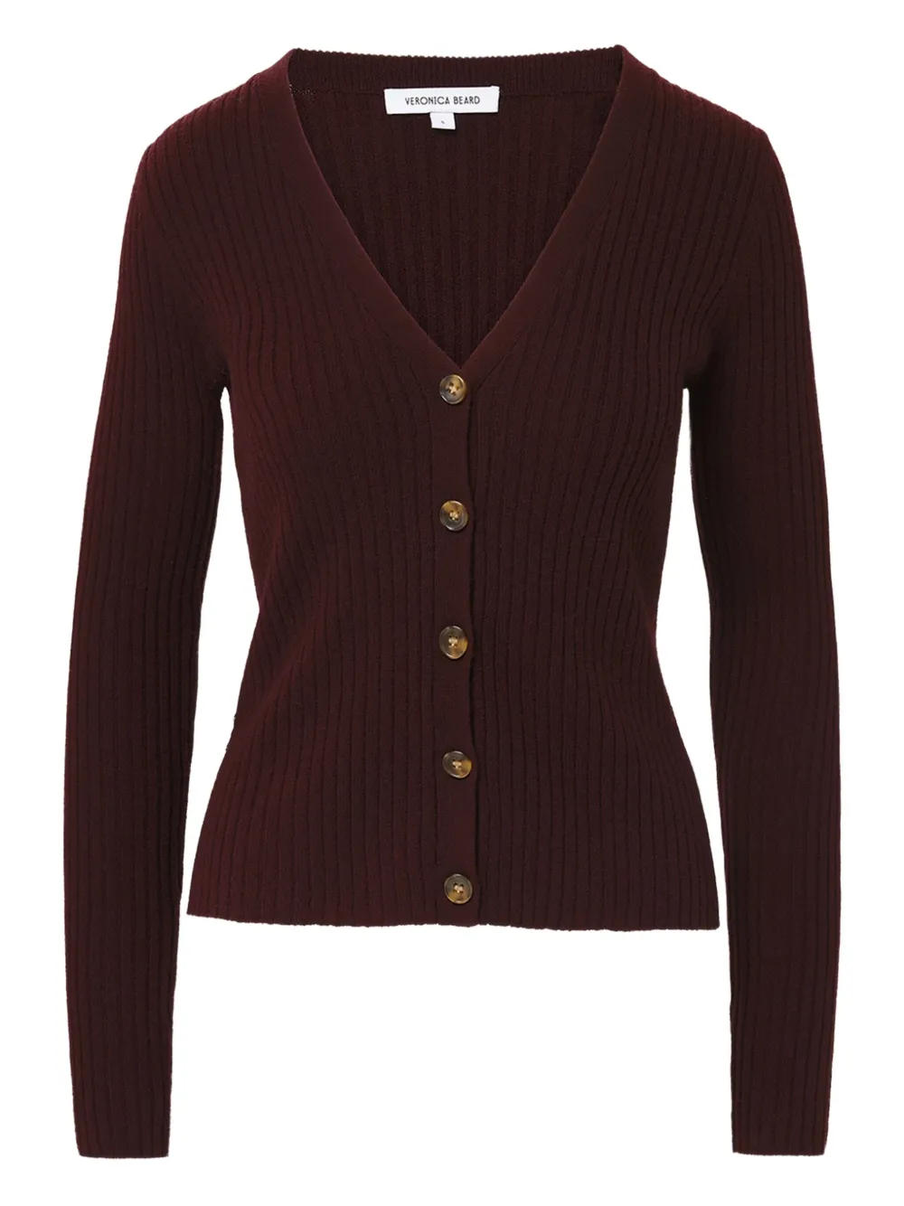 Veronica Beard Thelma Cashmere Cardigan In Burgundy