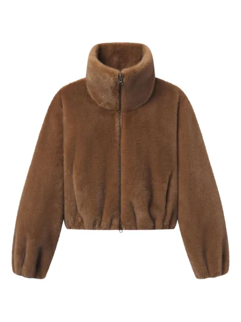 A.L.C. Hazel funnel-neck faux-fur jacket