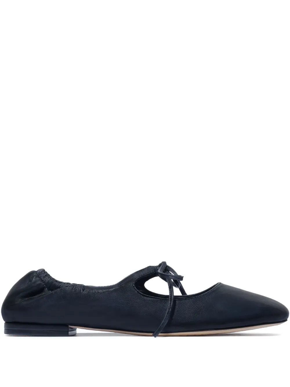 Bernardo 1946 elasticated tie-fastening ballet flats | Black | Image 1