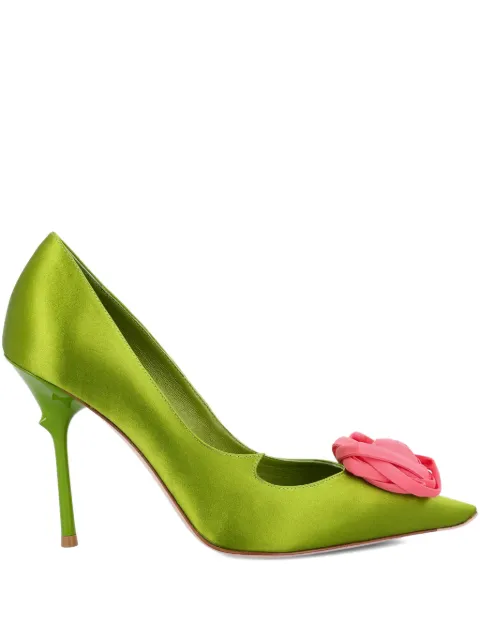 Roger Vivier satin rose pumps