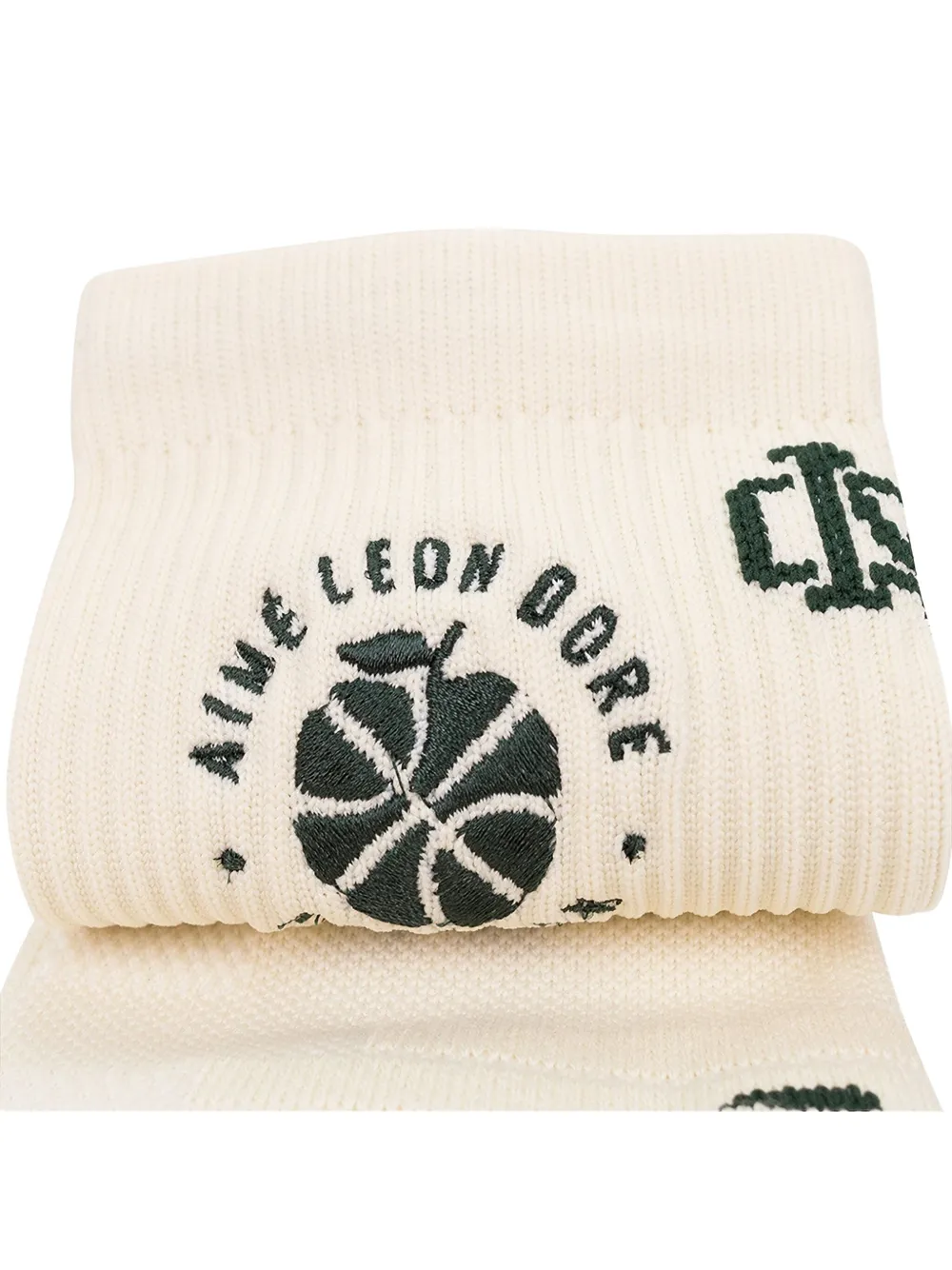 Aimé Leon Dore Logo-embroidered Socks In Neutral