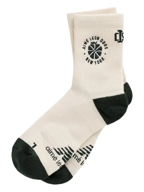 Aimé Leon Dore logo-embroidered socks