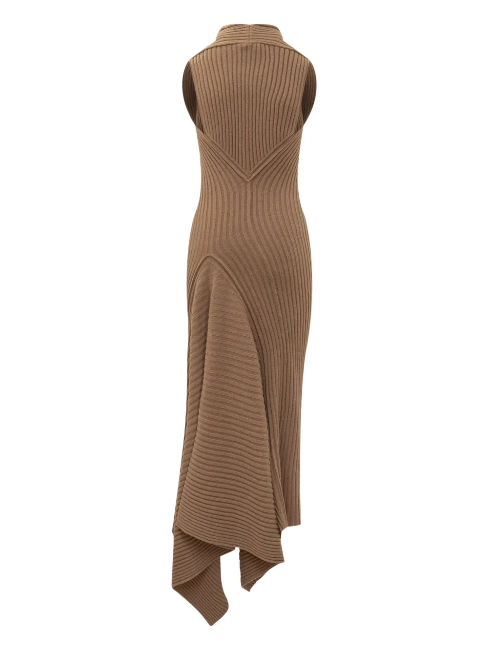Victoria Beckham ribbed draped dress - Bruin