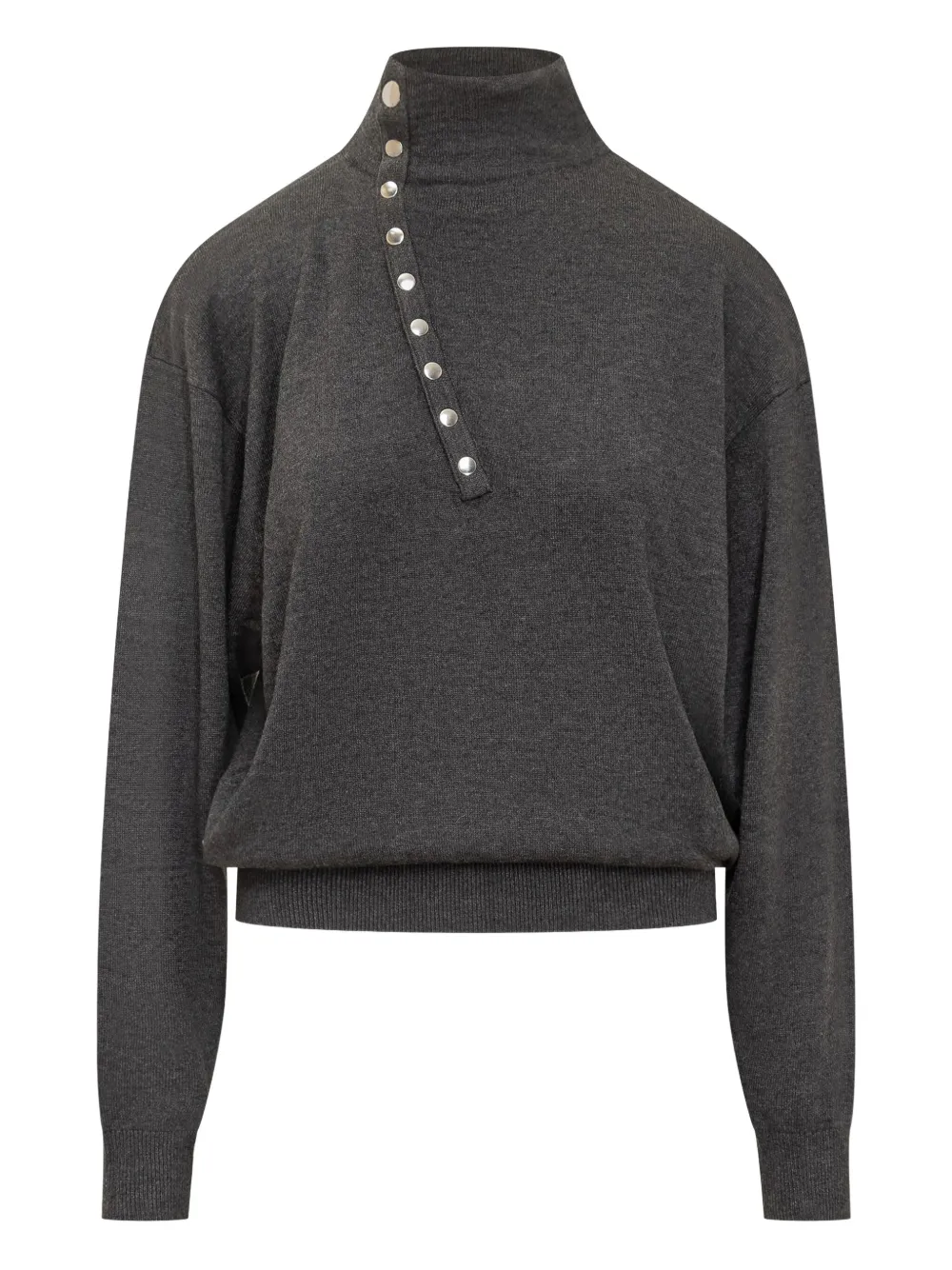 ISABEL MARANT buttoned high-neck calsia-gd sweater | Grey | Image 1